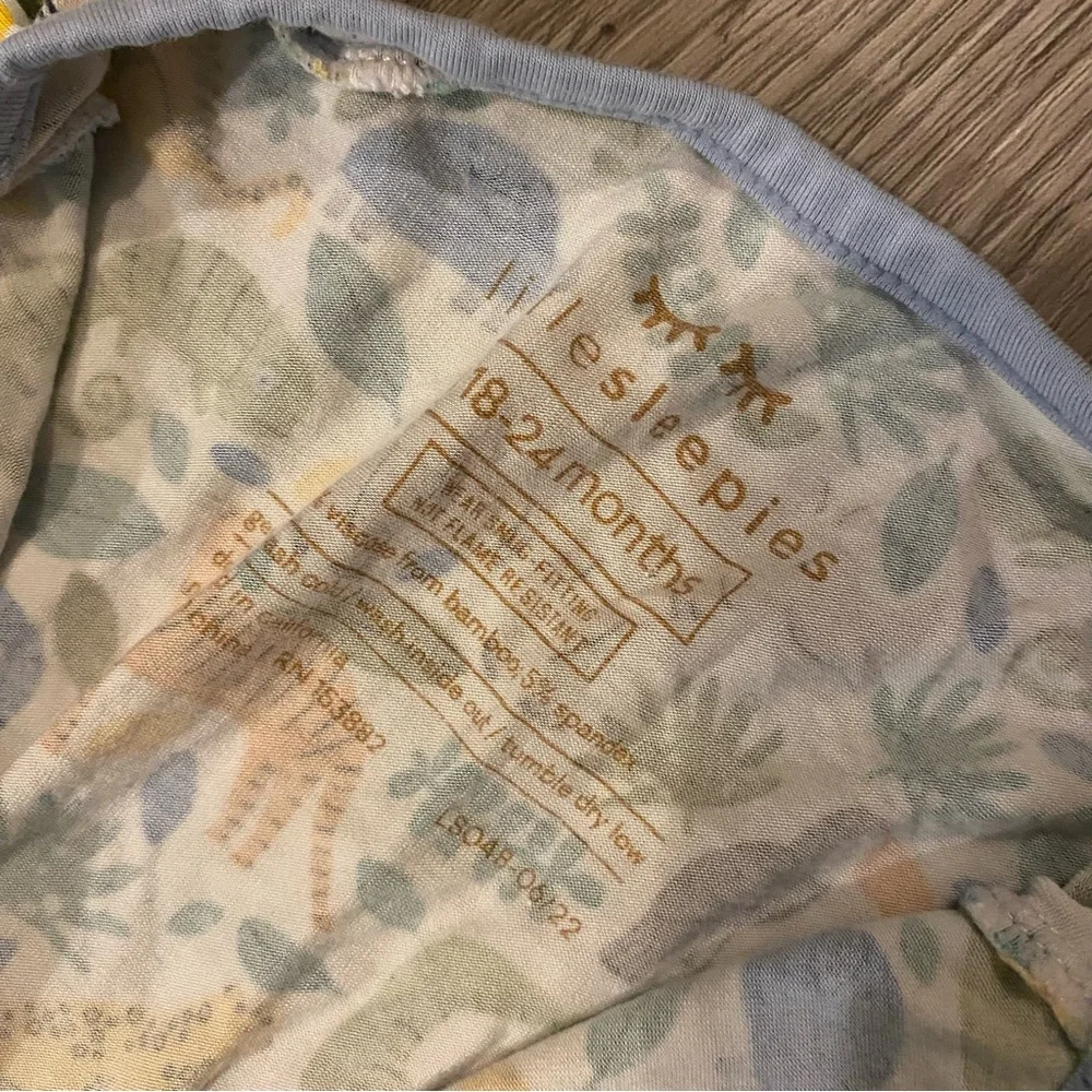 Little Sleepies‎ 18-24 months Jungle Safari Zippy Pajama Bamboo Animals